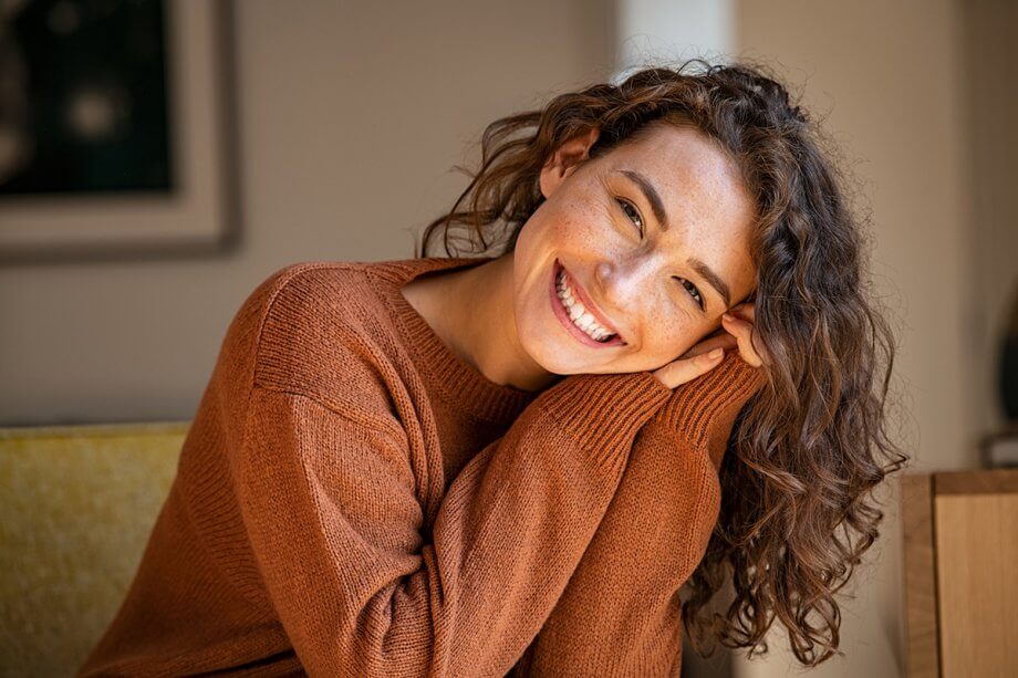 woman smiling